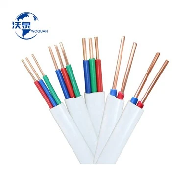 Cable elèctric pla de conductor de coure de doble funda de PVC